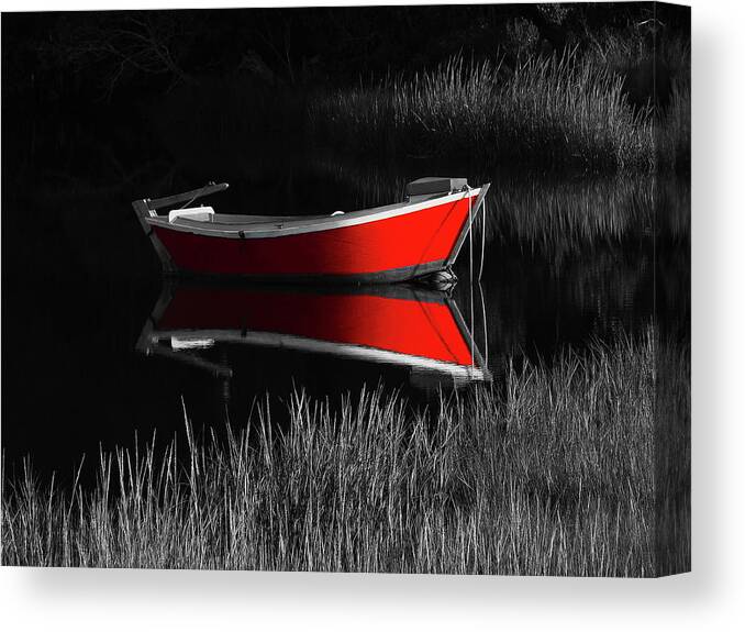Cape Cod Canvas Print featuring the photograph Red Dinghy by Juergen Roth