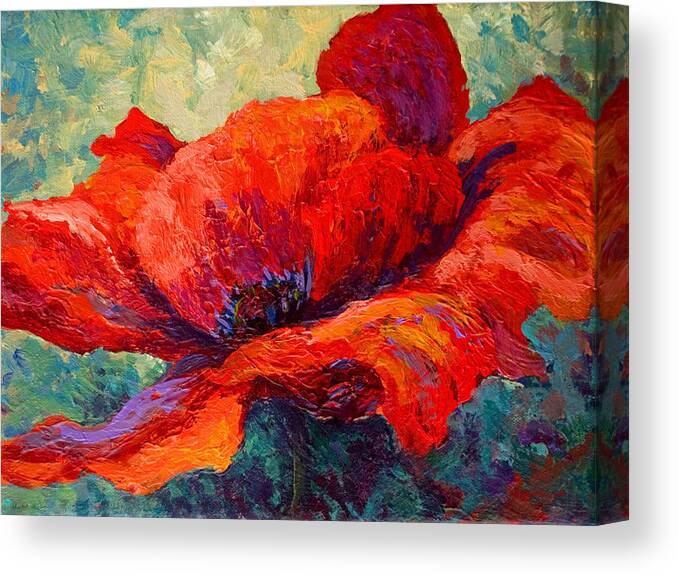 Poppies Canvas Print featuring the painting Red Poppy III by Marion Rose