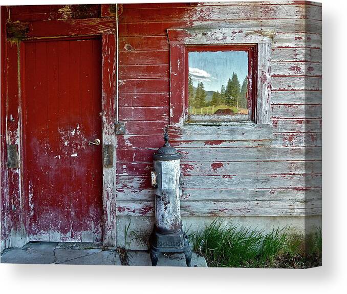 Barn Canvas Print featuring the photograph Reflecting The Landscape by Diana Hatcher