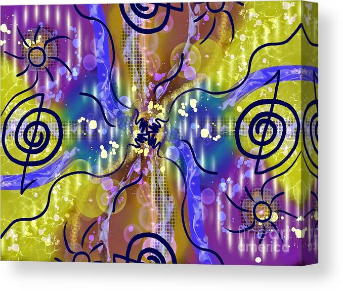 Reiki Power Symbol Canvas Print featuring the digital art Reiki Power Symbol by Laurie's Intuitive