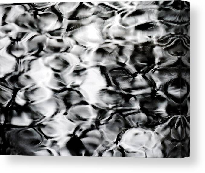 Water Canvas Print featuring the digital art River Of Liquid Silver by Eric Forster
