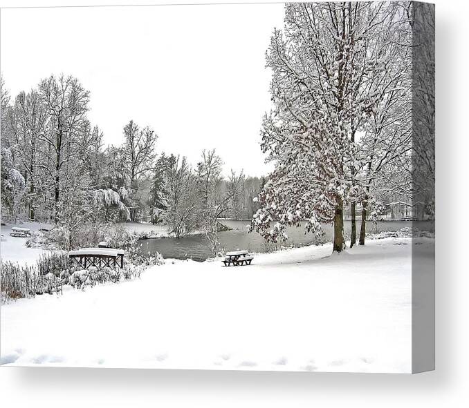Landscape Canvas Print featuring the photograph Robin Hood Park by Thomas Whitehurst