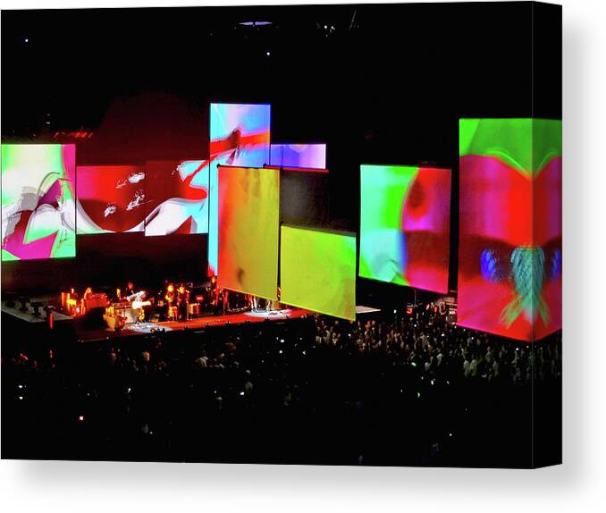 Roger Waters Canvas Print featuring the photograph Roger Waters Tour 2017 - Another Brick In The Wall III by Tanya Filichkin