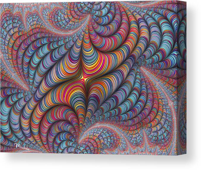 Abstract Canvas Print featuring the digital art Rolled Blanket Bingo by Michele A Loftus
