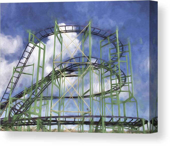 Riller Coaster Canvas Print featuring the photograph Roller Coaster Abstract by Gary Slawsky