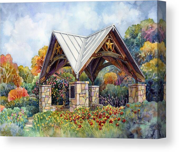 Rose Canvas Print featuring the painting Rose Garden by Hailey E Herrera
