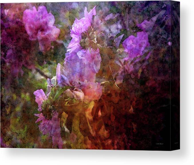 Impressionist Canvas Print featuring the photograph Rose of Sharon Impression 3474 IDP_2 by Steven Ward