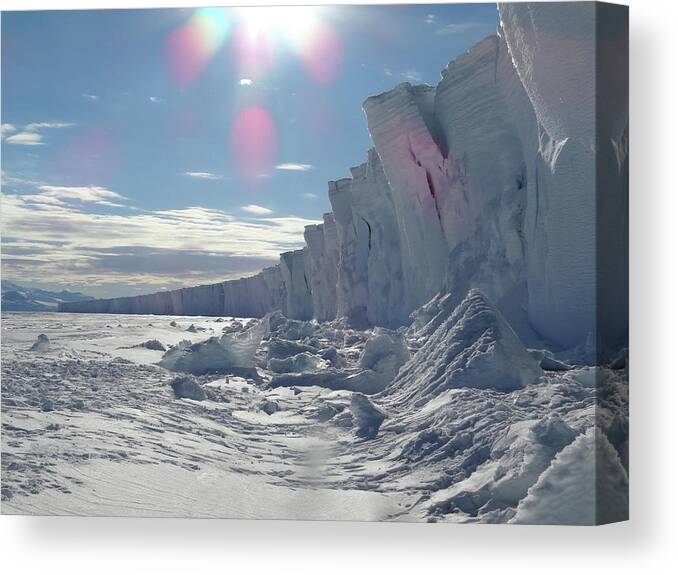 Wall Canvas Print featuring the photograph Ross Ice shelf by Anthony Urbana