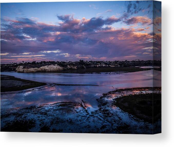 Back Bay Canvas Print featuring the photograph Rosy Dawn by Pamela Newcomb