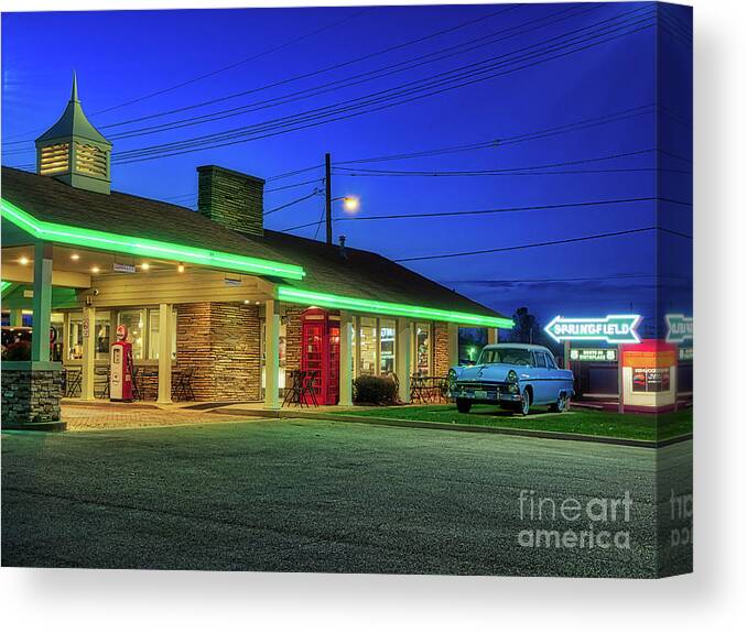 Route 66 Canvas Print featuring the photograph Route 66 Best Western by Phil Spitze