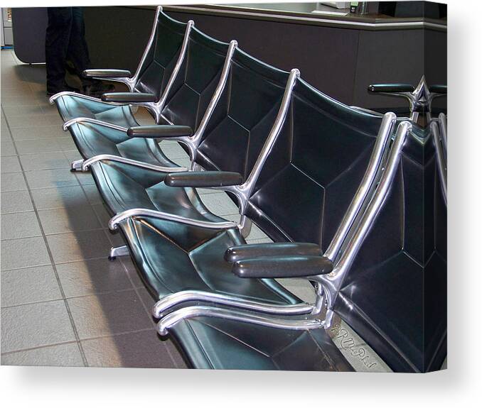 Blues Canvas Print featuring the photograph Sacramento Seating by Barbara MacPhail
