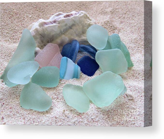 Sea Glass Canvas Print featuring the photograph Saltwater Glass by Janice Drew