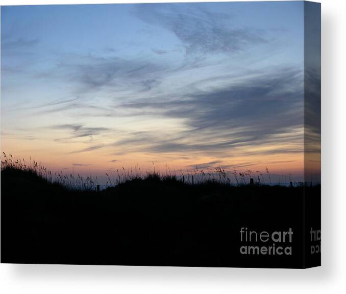 Beach Prints Canvas Print featuring the photograph Sand dune before the dawn 2 by Julianne Felton