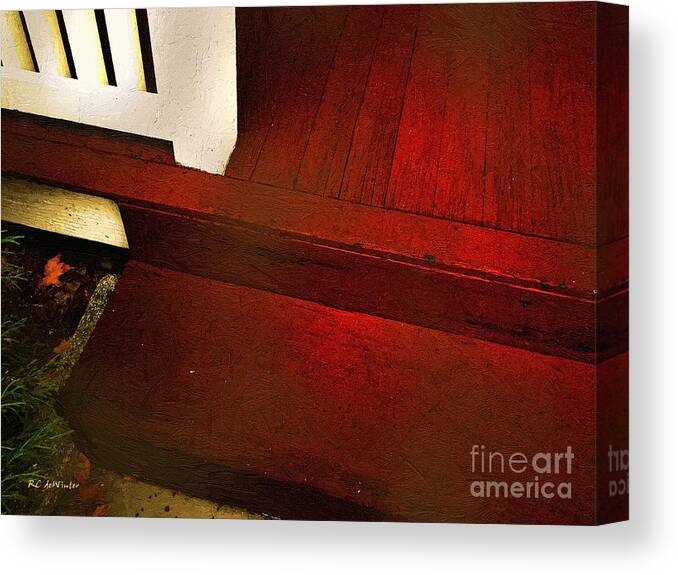  Canvas Print featuring the painting Scarlet Step by RC DeWinter