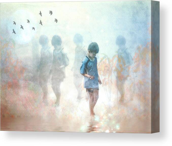 Digital Art Canvas Print featuring the photograph Scavenger--holding The Earth by Melissa D Johnston