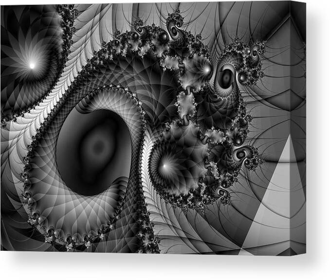 Fractal Canvas Print featuring the digital art Seahorse Dragon by David Smith