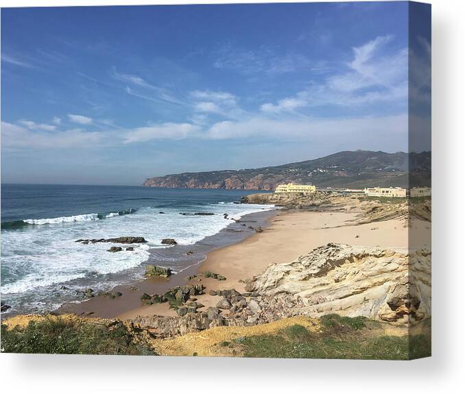 Seascape Canvas Print featuring the photograph Seascape Portugal #2 by Susan Grunin