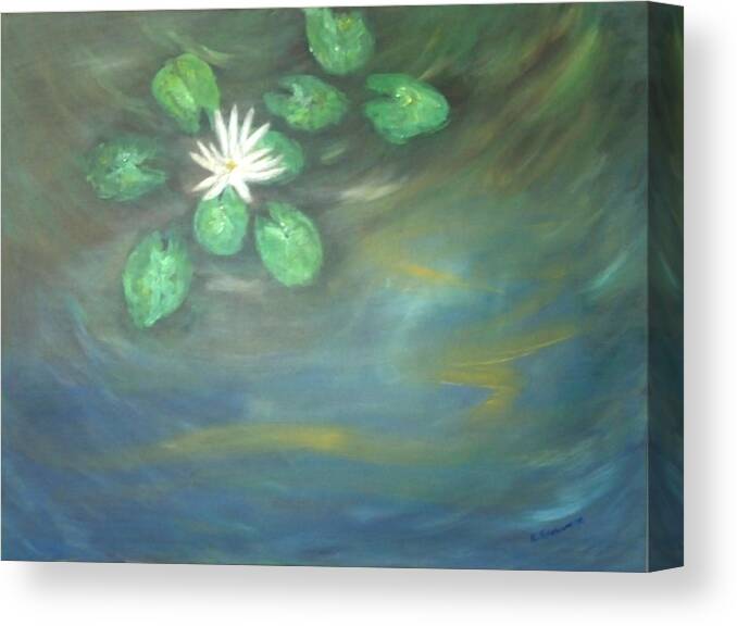Abstract Canvas Print featuring the painting Serenity by Ellen Eschwege