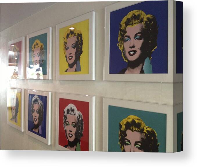 Shades of Andy Warhol-Marilyn at Luxe Hotel in LA Canvas / Canvas Art by Diane Leone - Pixels