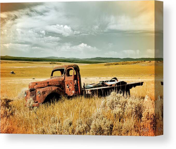 Aged Canvas Print featuring the photograph Shot by Leland D Howard