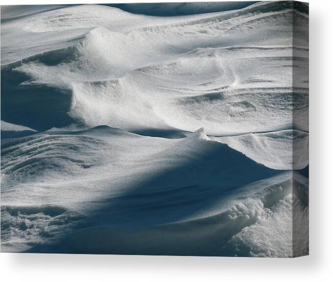 Snow Canvas Print featuring the photograph Snow Drift by Azthet Photography