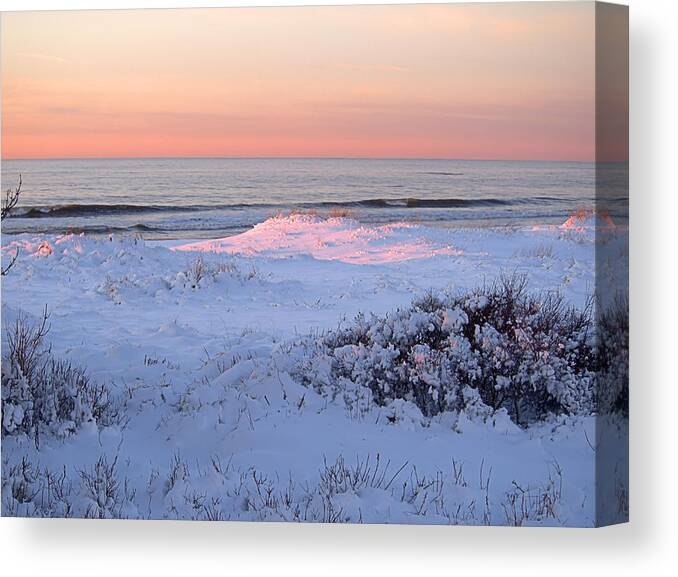 Snow Canvas Print featuring the photograph Snow Dunes I I by Newwwman