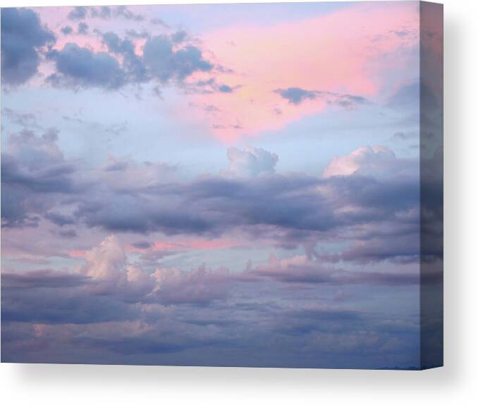 Clouds Canvas Print featuring the digital art Soft Sky Song by Lynda Lehmann