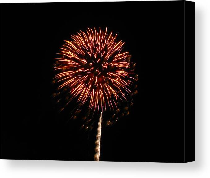 Fireworks Canvas Print featuring the photograph Squiggles 12 by Pamela Critchlow