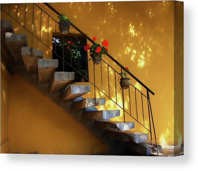 Peru Canvas Print featuring the photograph Steps to Tranquility by Kandy Hurley