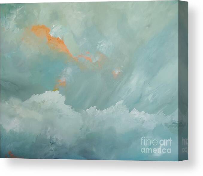 Clouds Canvas Print featuring the painting Storm by Kat McClure