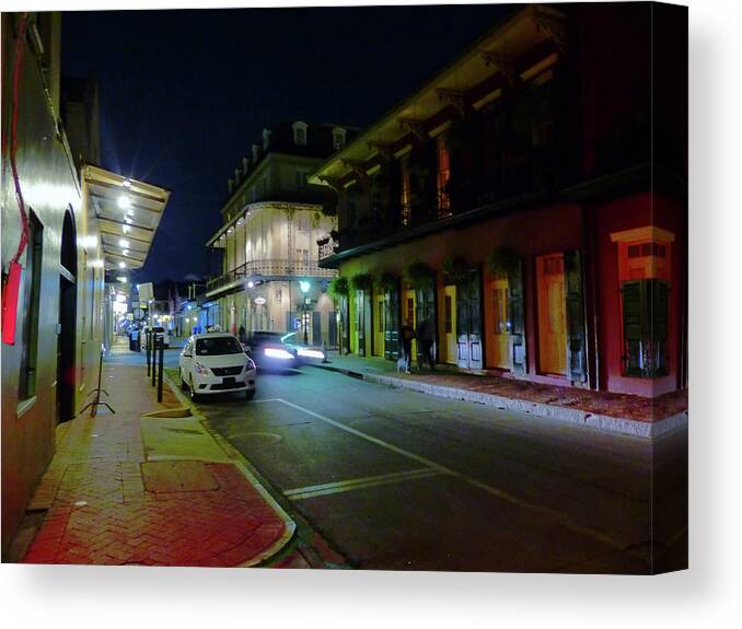 Uptown Canvas Print featuring the photograph French Quarter Street Scene by Rosanne Licciardi