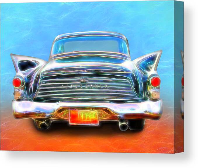 Calssic Cars Canvas Print featuring the digital art Stude' by Rick Wicker