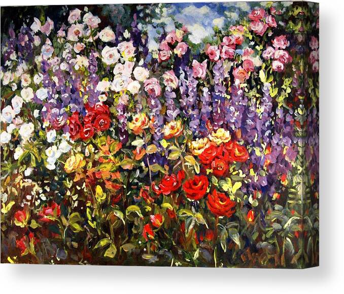 Ingrid Dohm Canvas Print featuring the painting Summer Garden II by Ingrid Dohm