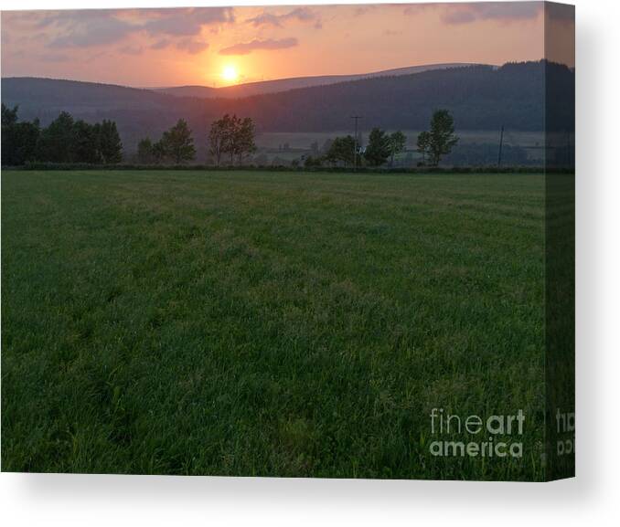 Sunset Canvas Print featuring the photograph Summer Sunset - Strathspey - Scotland by Phil Banks