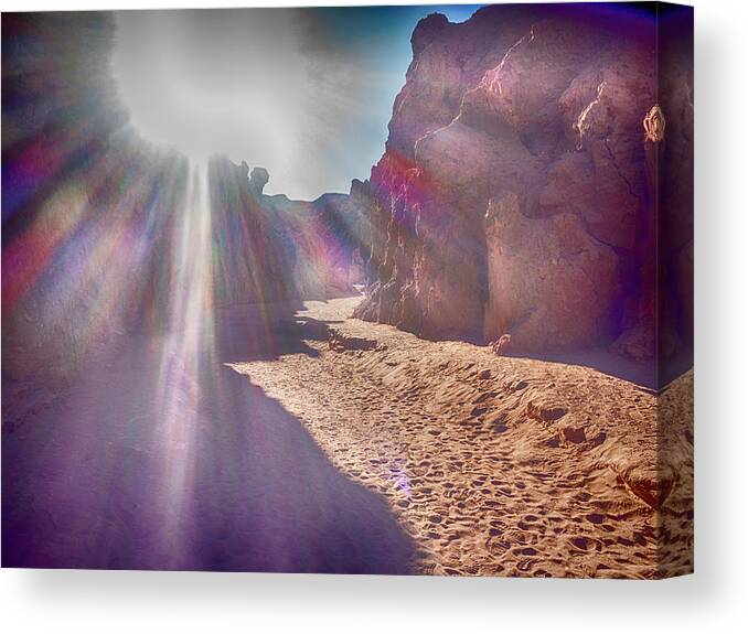 Sun In Moon Valley Canvas Print featuring the photograph Sun in Moon Valley by Jessica Levant