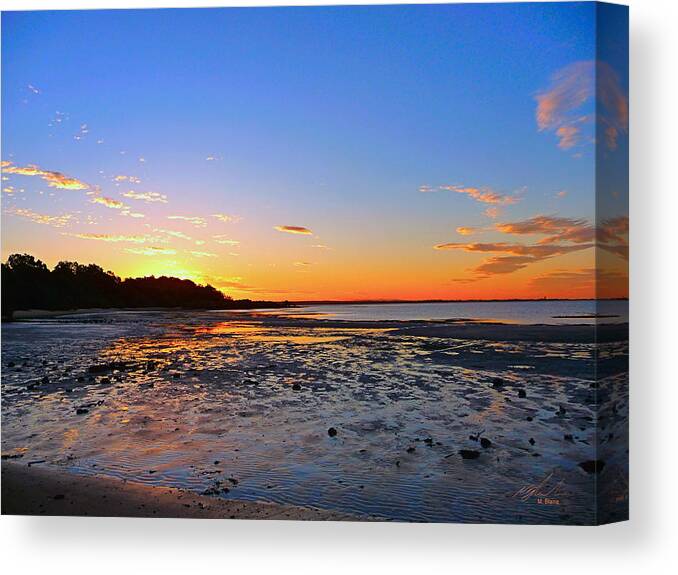 Beach Canvas Print featuring the photograph Sunset 1 by Michael Blaine