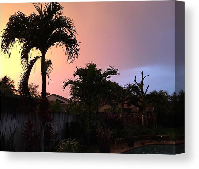 Sunset Canvas Print featuring the photograph Sunset 2 by Val Oconnor