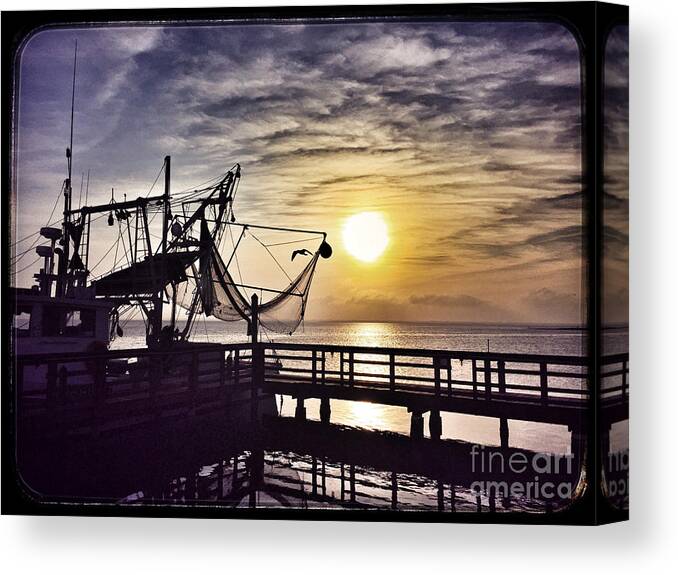 Sunset At Snoopy's Canvas Print featuring the photograph Sunset at Snoopy's by Debra Martz