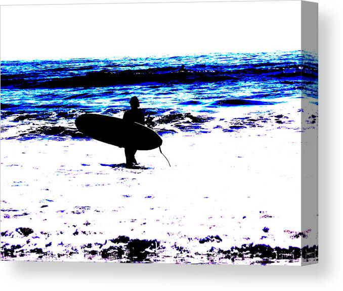 Landscape Canvas Print featuring the painting Surf by Tim Tanis