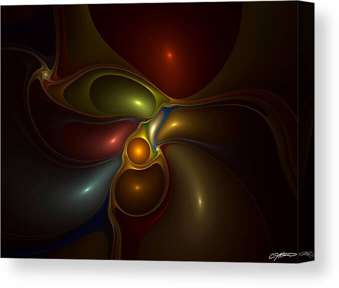 Abstract Canvas Print featuring the digital art Surrounded by Casey Kotas