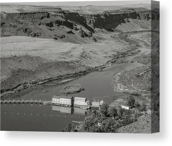 5dii Canvas Print featuring the photograph Swan Falls Dam by Mark Mille