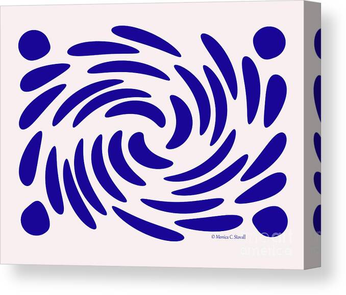 Graphic Design Canvas Print featuring the digital art Swirls N Dots S7 by Monica C Stovall