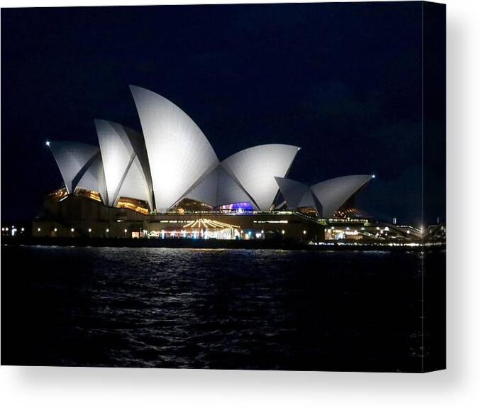 Australia Canvas Print featuring the photograph Sydney Opera House by Sarah Lilja
