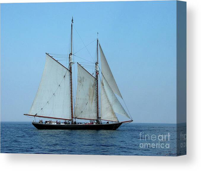 Tall Ship Canvas Print featuring the photograph Tall Ship on Lake Michigan by Rich S