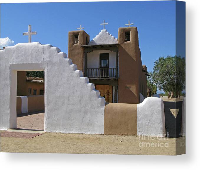 New Mexico Canvas Print featuring the photograph Taos San Geronimo Church by Nieves Nitta