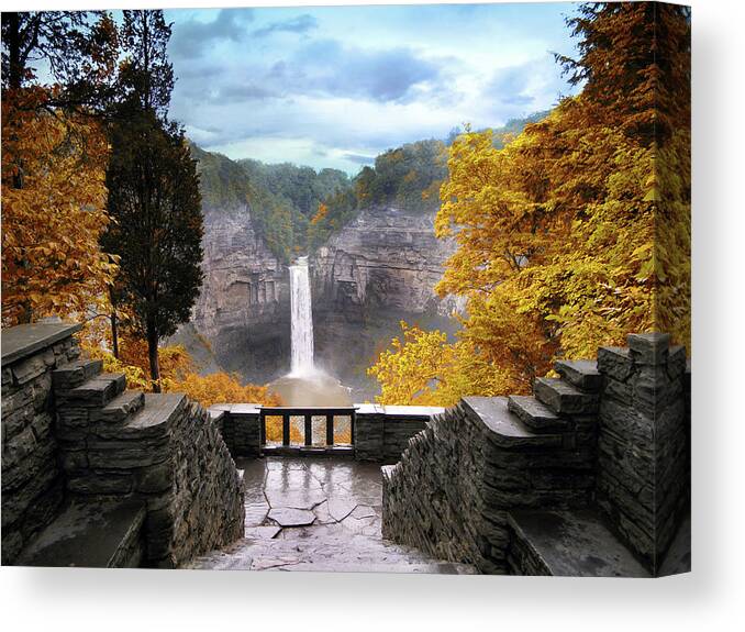 Taughannock Canvas Print featuring the photograph Taughannock in Autumn by Jessica Jenney