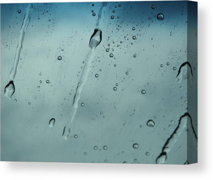 Weather Canvas Print featuring the photograph Teardrops of Rain by Jan Gelders