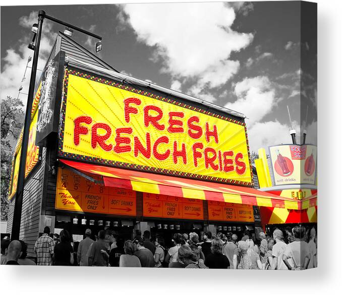 Calories Canvas Print featuring the photograph Temple of Fries by Jim Hughes