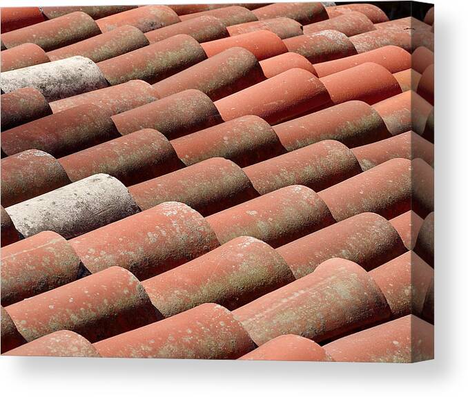Richard Reeve Canvas Print featuring the photograph Terracotta Roof by Richard Reeve