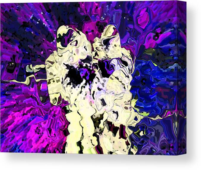 Abstract Canvas Print featuring the digital art Tethered in Space by Lenore Senior